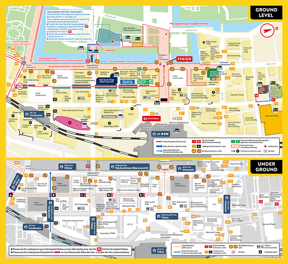 Finish area map