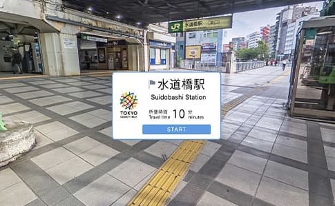 360°VR道案内イメージ図